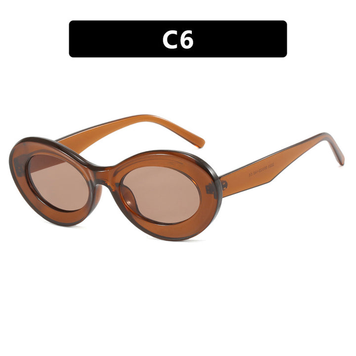 Women's oval sunglasses with modern lenses Skanto