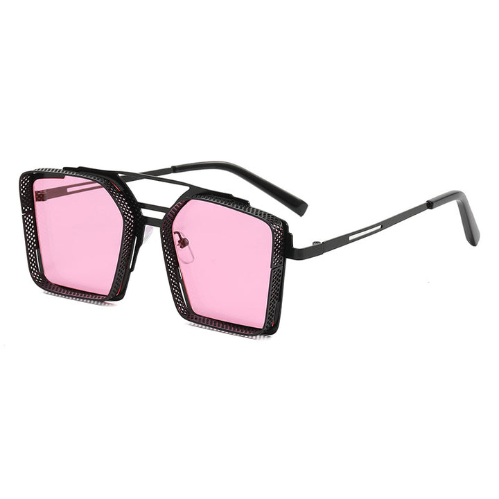 Dame oversized solbrille med luksuriøst design og geometrisk ramme Skanto