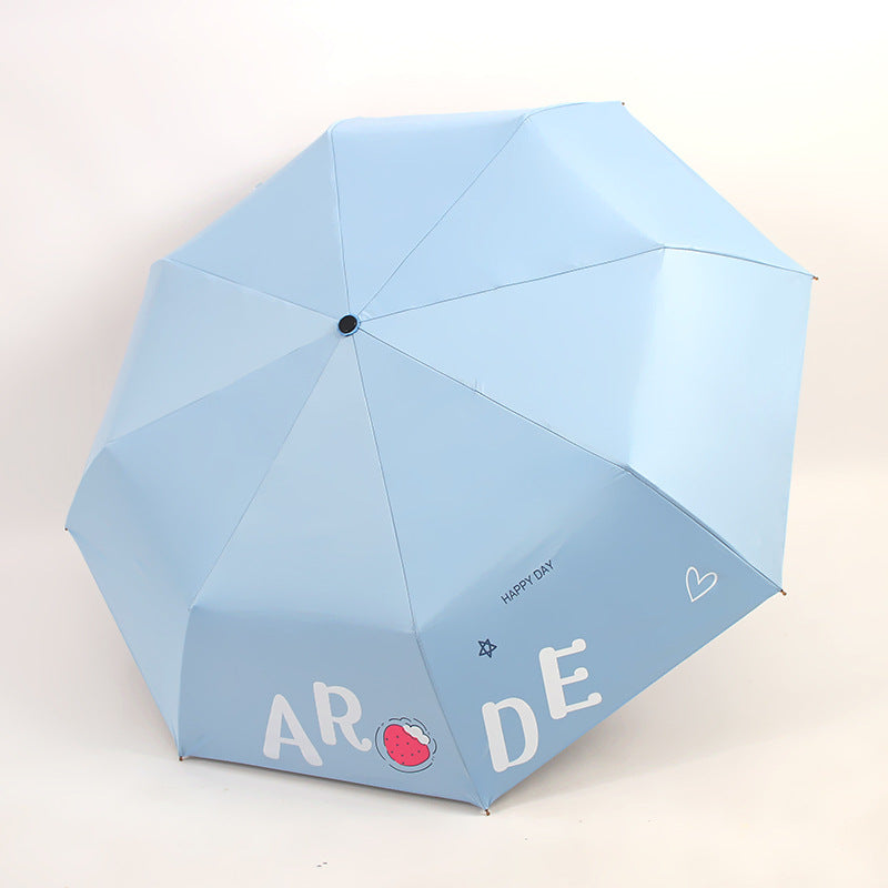 Kvinnens sammenleggbare paraply med lystig design Skanto