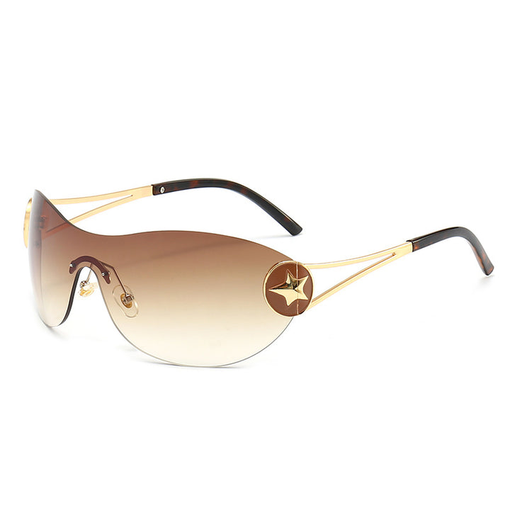 Dame Motebar Solbrille med gjennomsiktig design og stilige detaljer Skanto