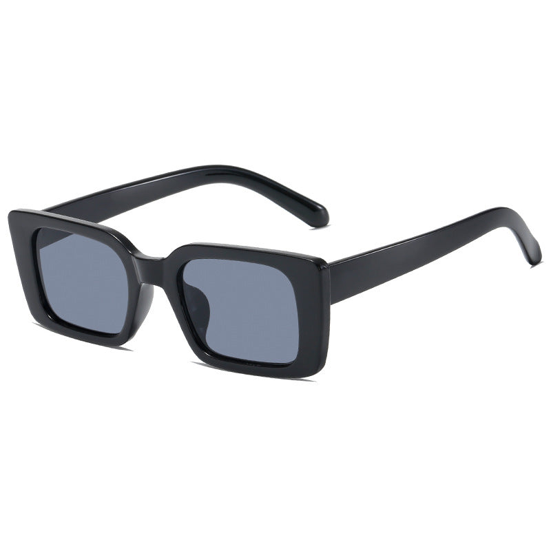 Women's fashionable square sunglasses with wide, glossy frame Skanto