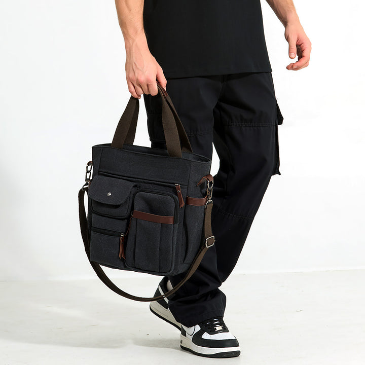 WoMulti-lommebok lerret tote bag Skanto