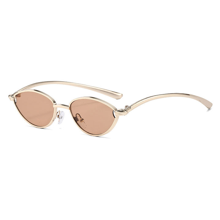 Women's Designer Sunglasses with Elegant Metal Frame and Protective Lenses Skanto