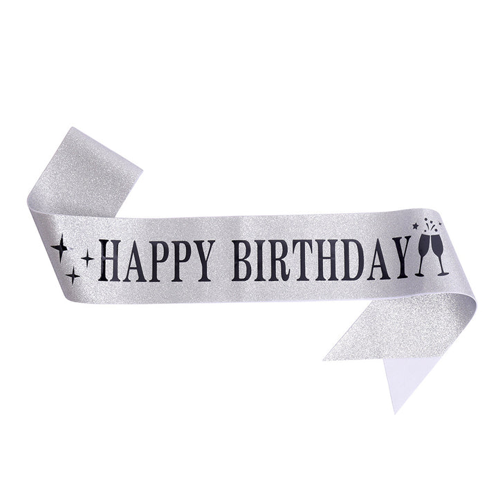 Dame Funkenkrone med "Happy Birthday" skrift Skanto