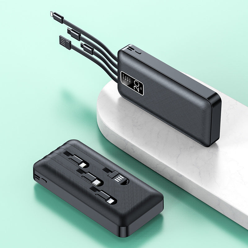 Kraftig powerbank med integrert multikabel Skanto