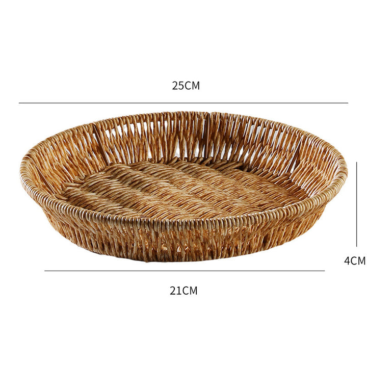 Unisex Rundkurv fra håndvevet Rattan Skanto