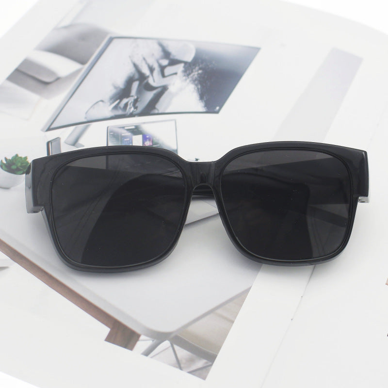 Dame oversized solbrille med geometrisk design Skanto