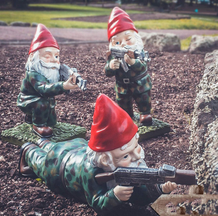 Skanto | Militær Hagegnome med Kamuflasjeuniform