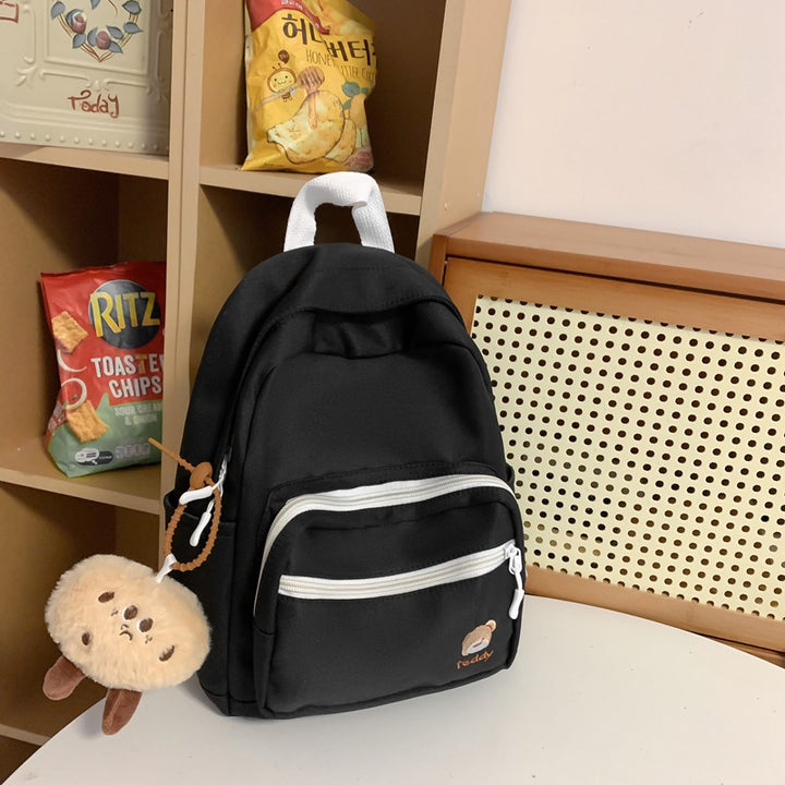 Klassisk Multi-Lomme Mini Skole Rygsekk