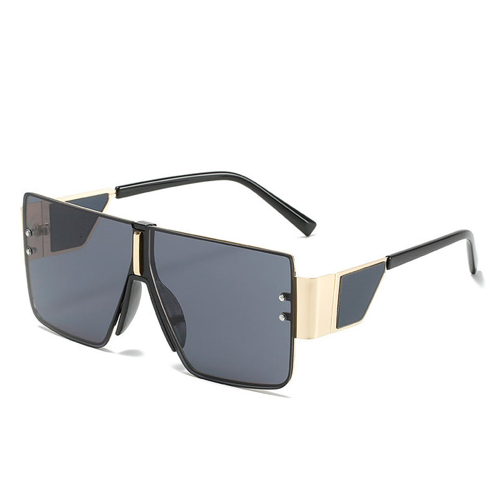 Dame trendy oversized solbriller med futuristisk design Skanto