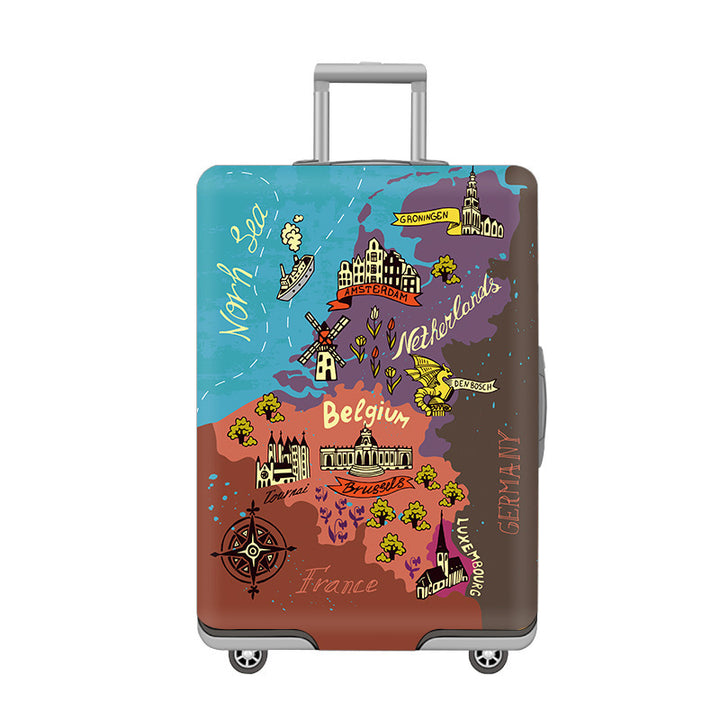Cartoon Cat Design Hard Shell Luggage Skanto