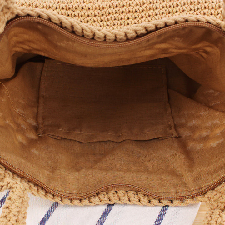 Net bag made of hand-knotted natural materials Skanto
