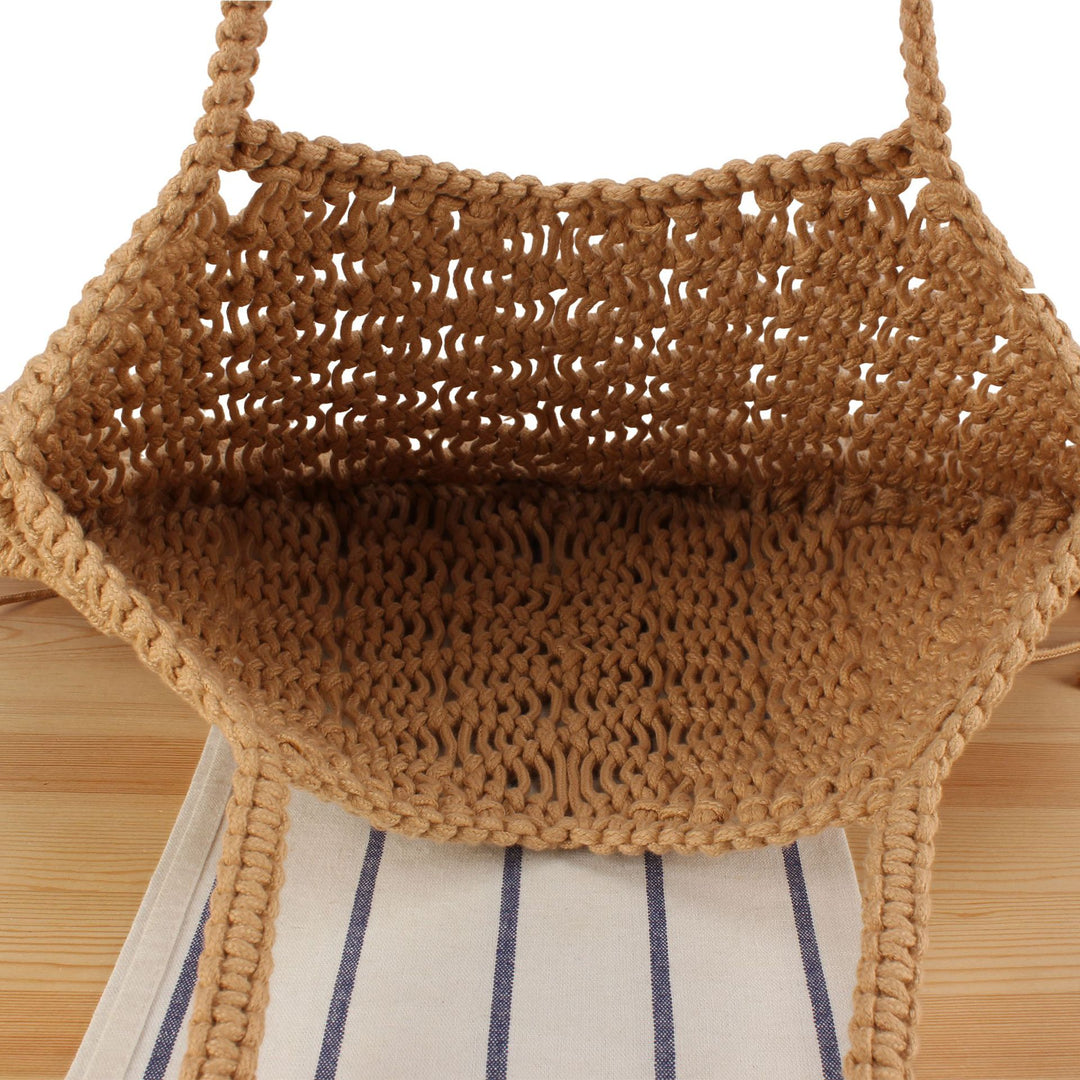 Kreativ Makramee Bag med Frynsete Design Skanto