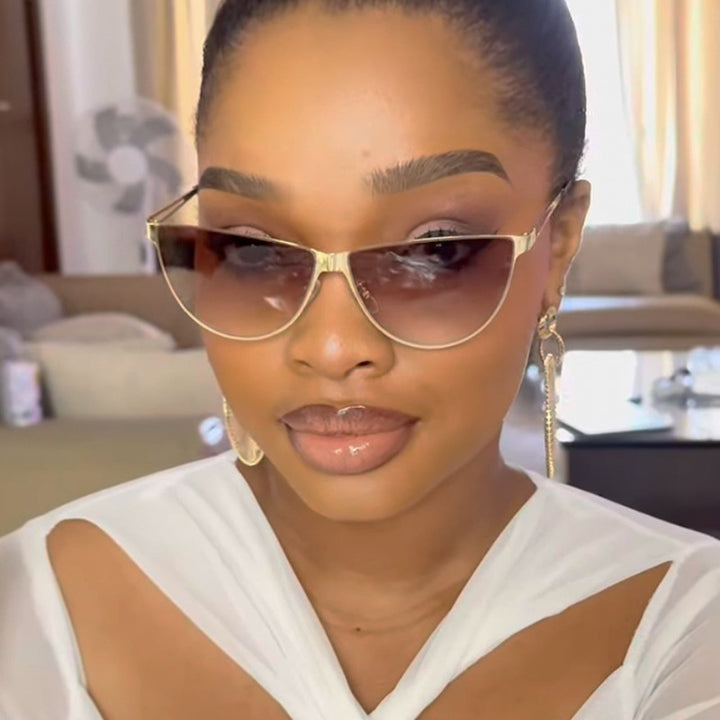 Women's Cat-Eye Sunglasses with Stylish Metal Frame and Protective UV Filter Skanto