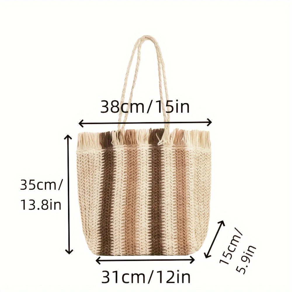Strandveske med ettertraktet frynse-design Skanto