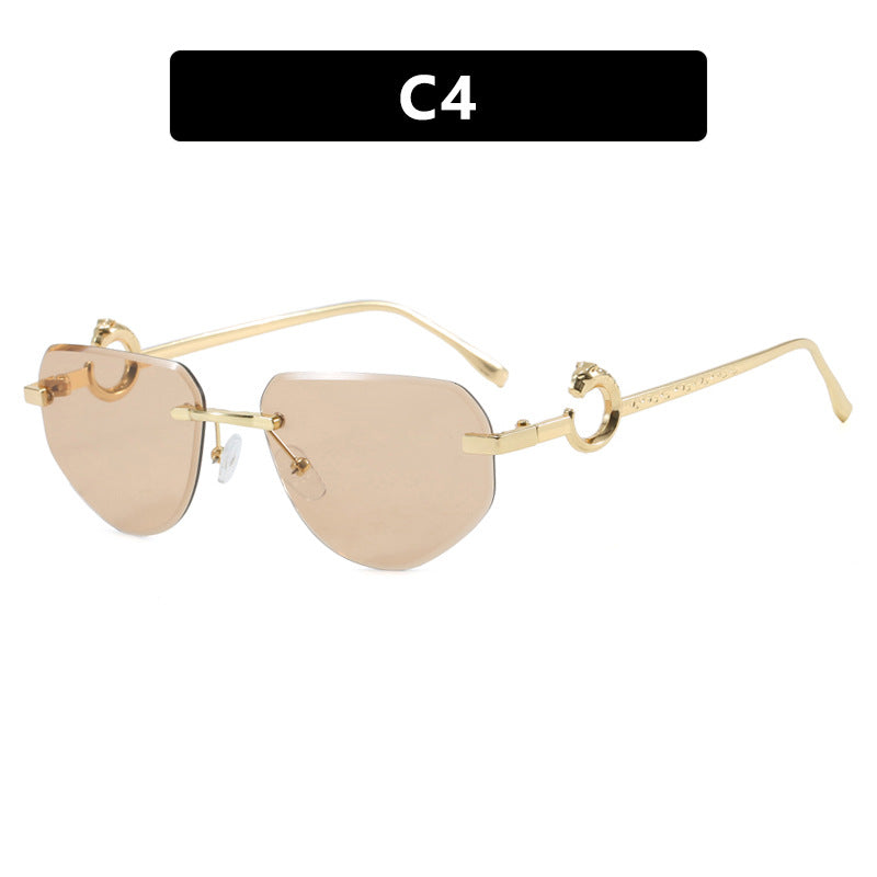 Women's trendy stylish sunglasses in modern design with filigree metal frame Skanto