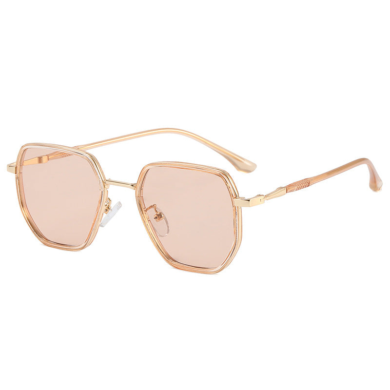 Dame geometrisk solbrille med elegant glassdesign Skanto