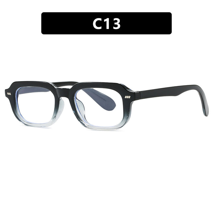 Women's square sunglasses with high-gloss transparent frame and polarized lenses Skanto