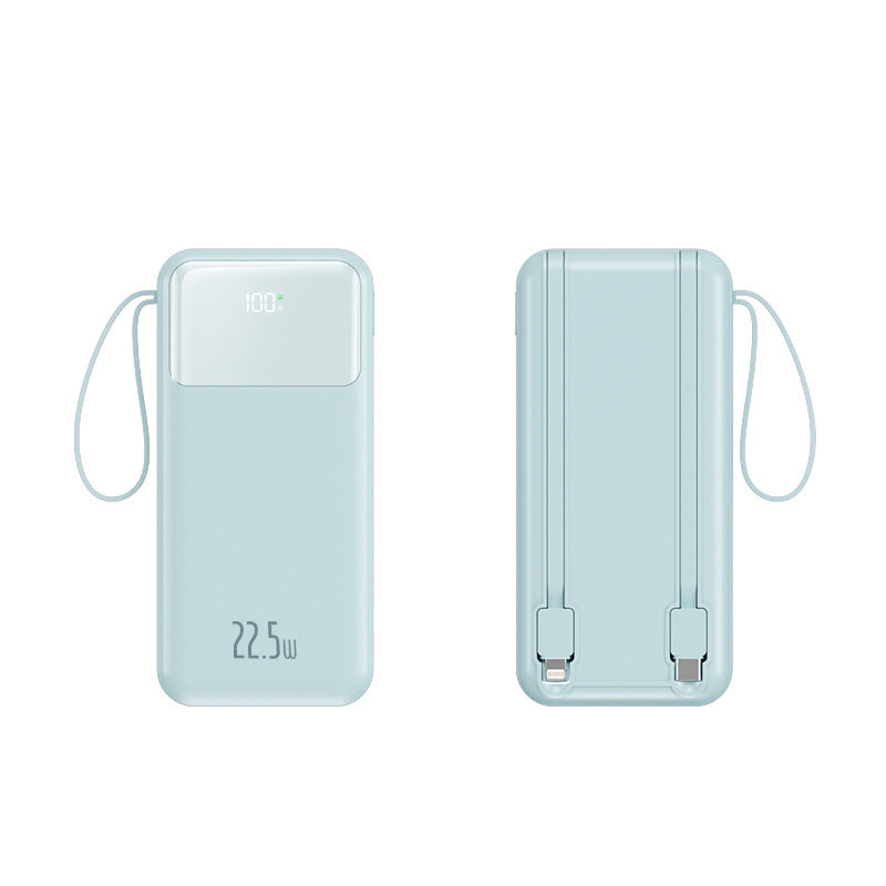 Bærbar powerbank med ekstra håndleddsrem og smart LED-skjerm Skanto