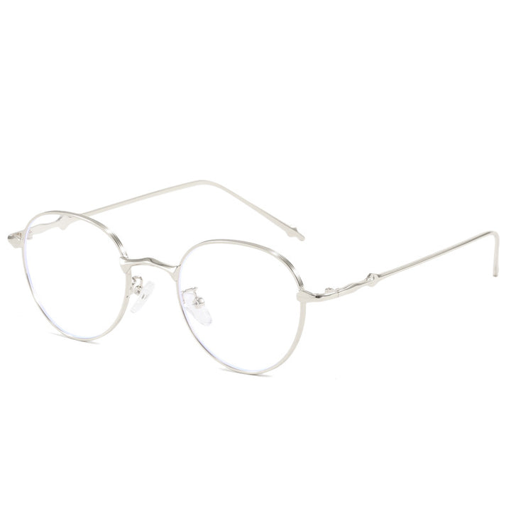 Dame elegante runde solbriller med moderne metallramme Skanto