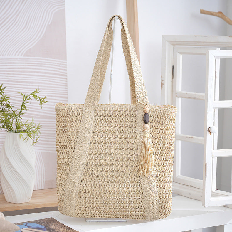 Romslig flettete tote bag Skanto