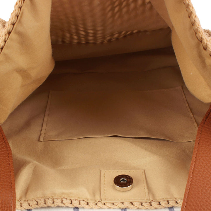Hand-woven tote bag with elegant texture Skanto
