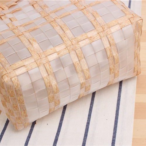 Tote bag with transparent window and braided handles Skanto