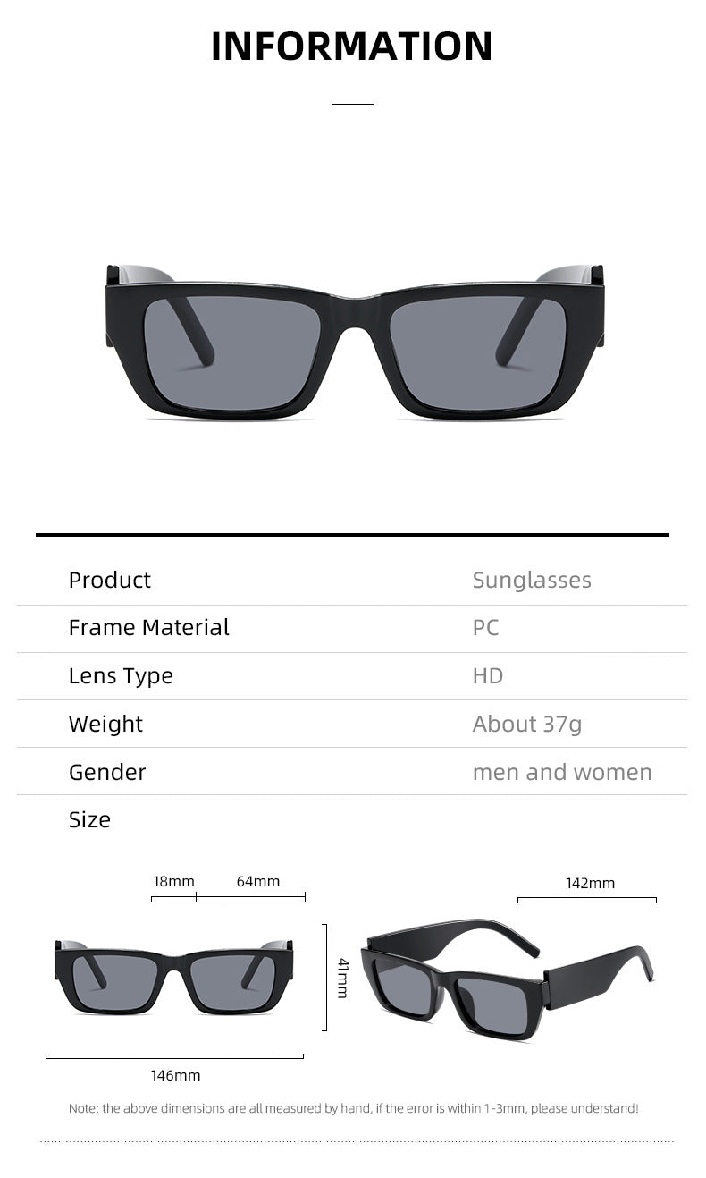 Dame moteriktig rektangulær solbrille i innovativ design Skanto