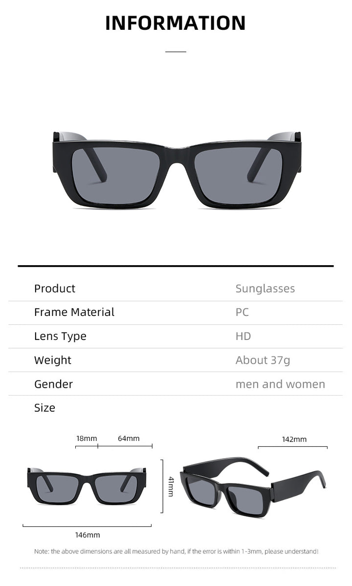 Dame moteriktig rektangulær solbrille i innovativ design Skanto