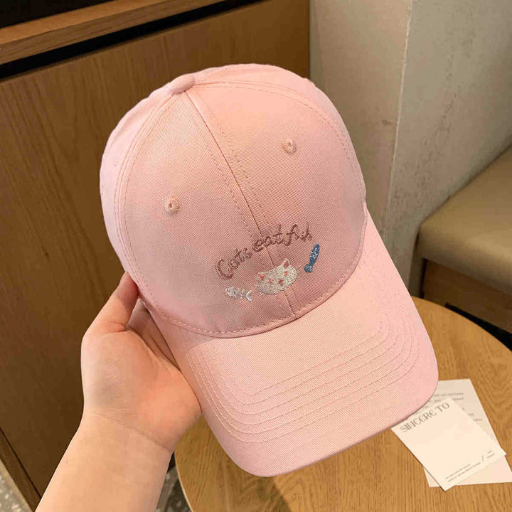 Kvinnebrodert katt-tema baseball cap Skanto