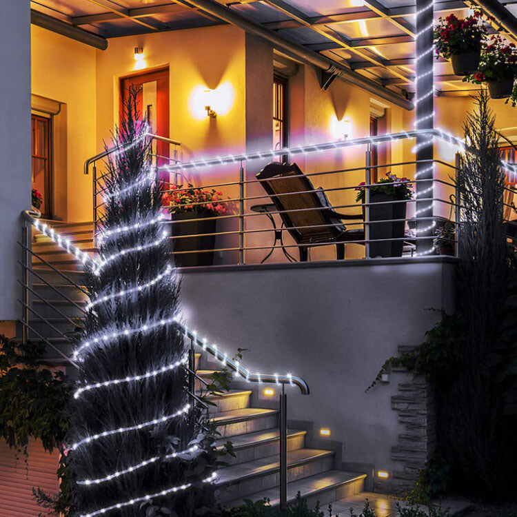 Norvo | LED Solcelle Lyskæde Feelys Vandtætte Kobbertråd Udelampe Feelys