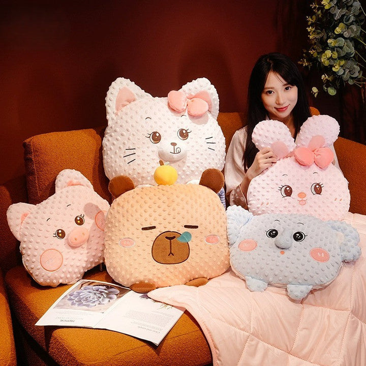 Cuddle Ready Cute Cartoon Pillow Skantoanket | Skanto