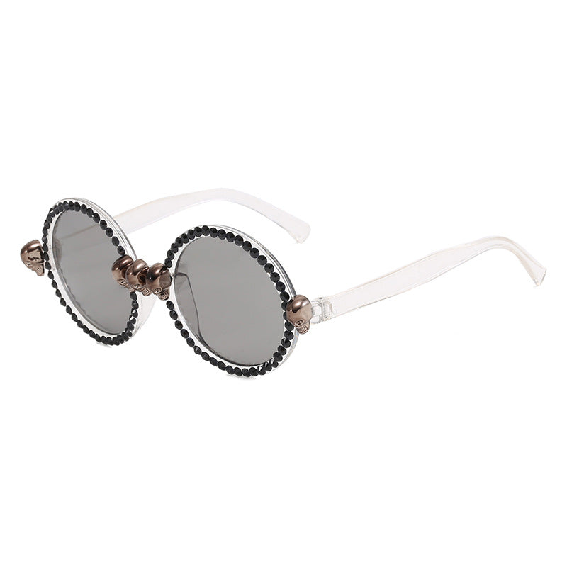 Dame Ekstravagant rund solbrille Skanto