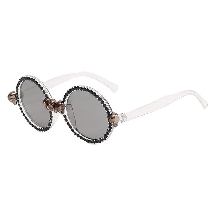 Dame Ekstravagant rund solbrille Skanto