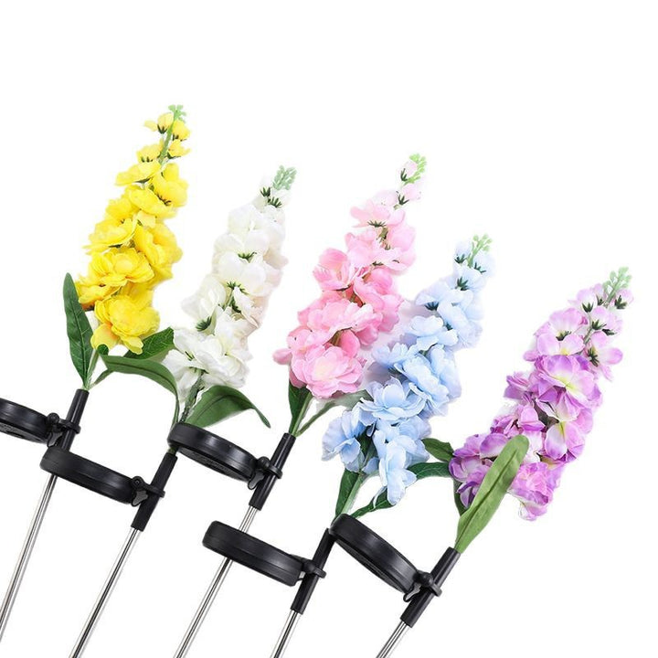 Høy kunstig delphinium blomsterstake med justerbar metallbakke og avtakbar klem Skanto