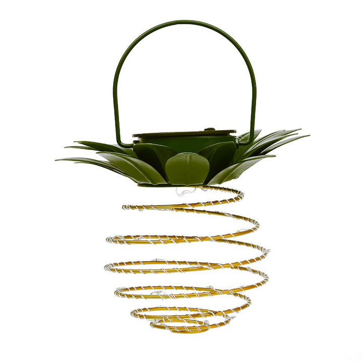 Spiral Pendant LED Hengende Plante Lampe Med Falsk Tropisk Blad Topp Skanto