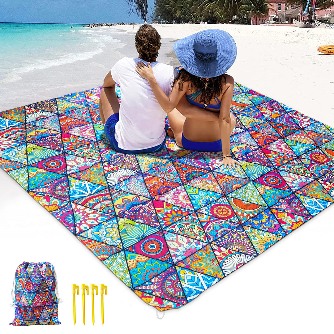 multifunksjonelt strandhåndkle med kreativt skilpadde-motiv Skanto