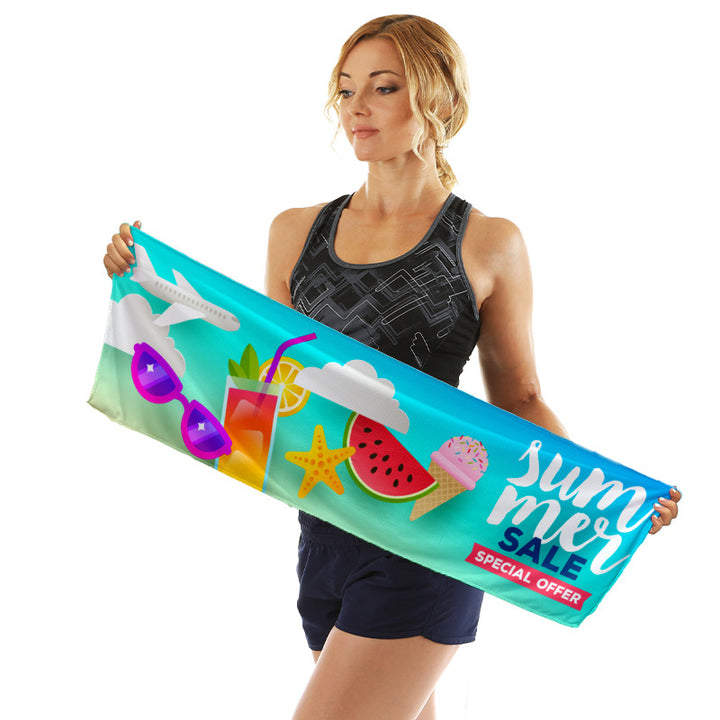 Sporty mikrofiberklut med livlig sommersdesign Skanto