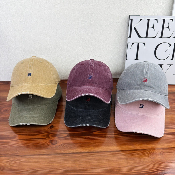 Unisex Slittet Bomull Baseball Caps Skanto 1784083761