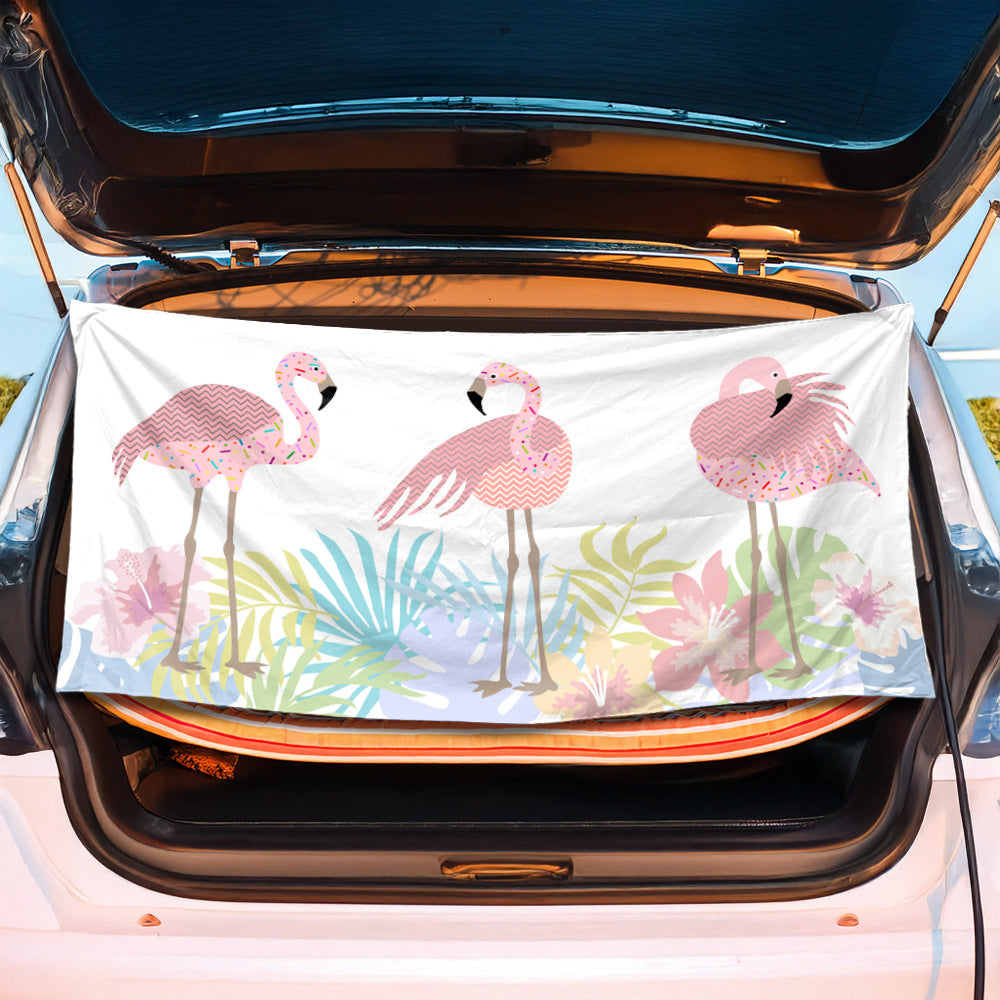 Bil bagasjerommatte i kreativ flamingo-design Skanto