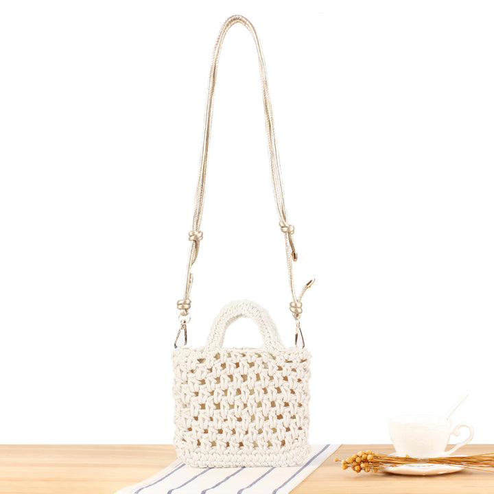 Handmade macrame handbag with adjustable shoulder strap Skanto