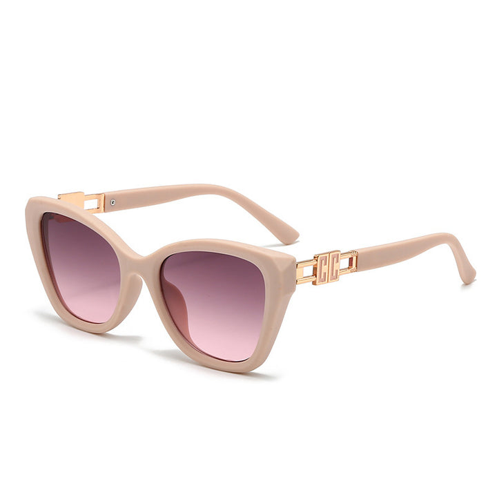 Dame Cat-Eye solbriller med luksuriøse detaljer Skanto