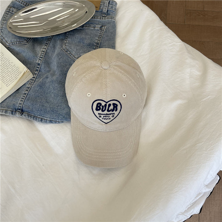 Kvinnens teksturerte kordfløyels baseball cap Skanto