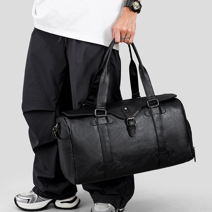 Elegant ekte lær duffelbag med allsidige bærealternativer Skanto