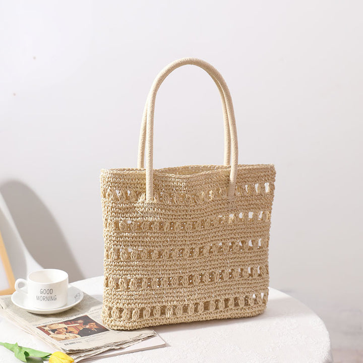 Stylish rattan shopper bag Skanto