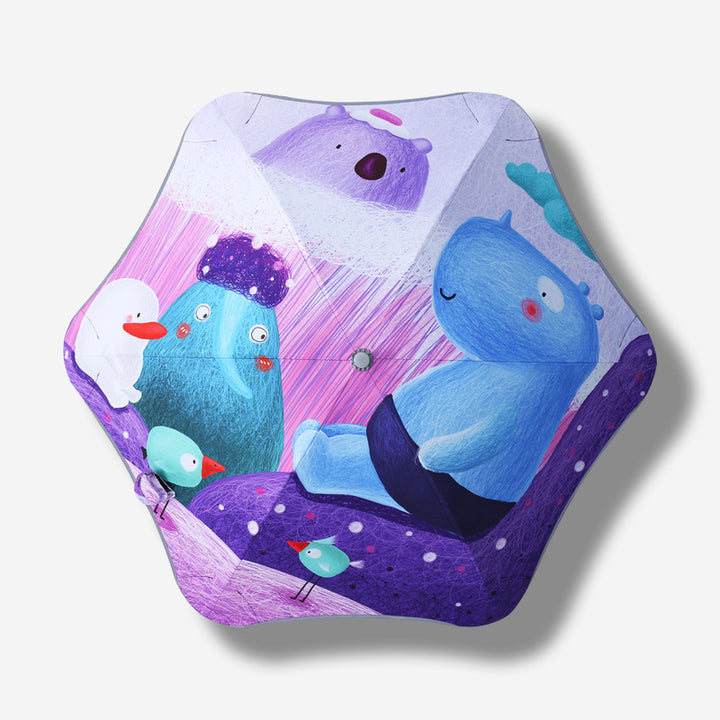 Dame kreativ foldere regnparaply med dyremotiv Skanto