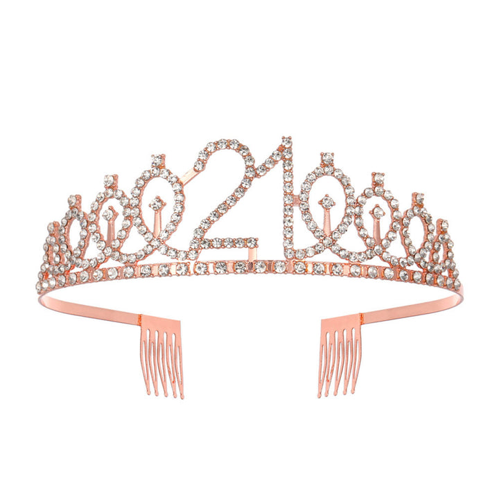 Damer krystall dekorert tiara med elegant design Skanto