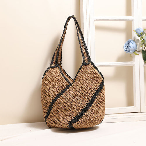 Braided beach bag with modern design Skanto