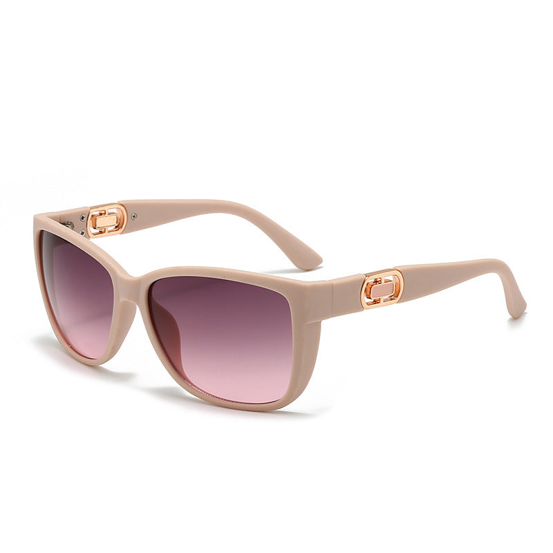 Dame oversized solbrill med elegant ramme og UV-beskyttelse Skanto