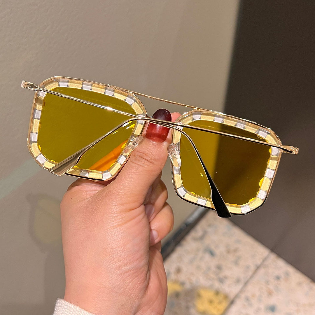 Dame Eksklusiv Solbrille med Krystallbesettelse Skanto